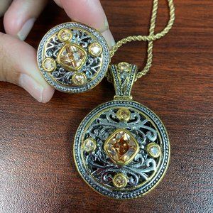 Silver Ring & Necklace Set